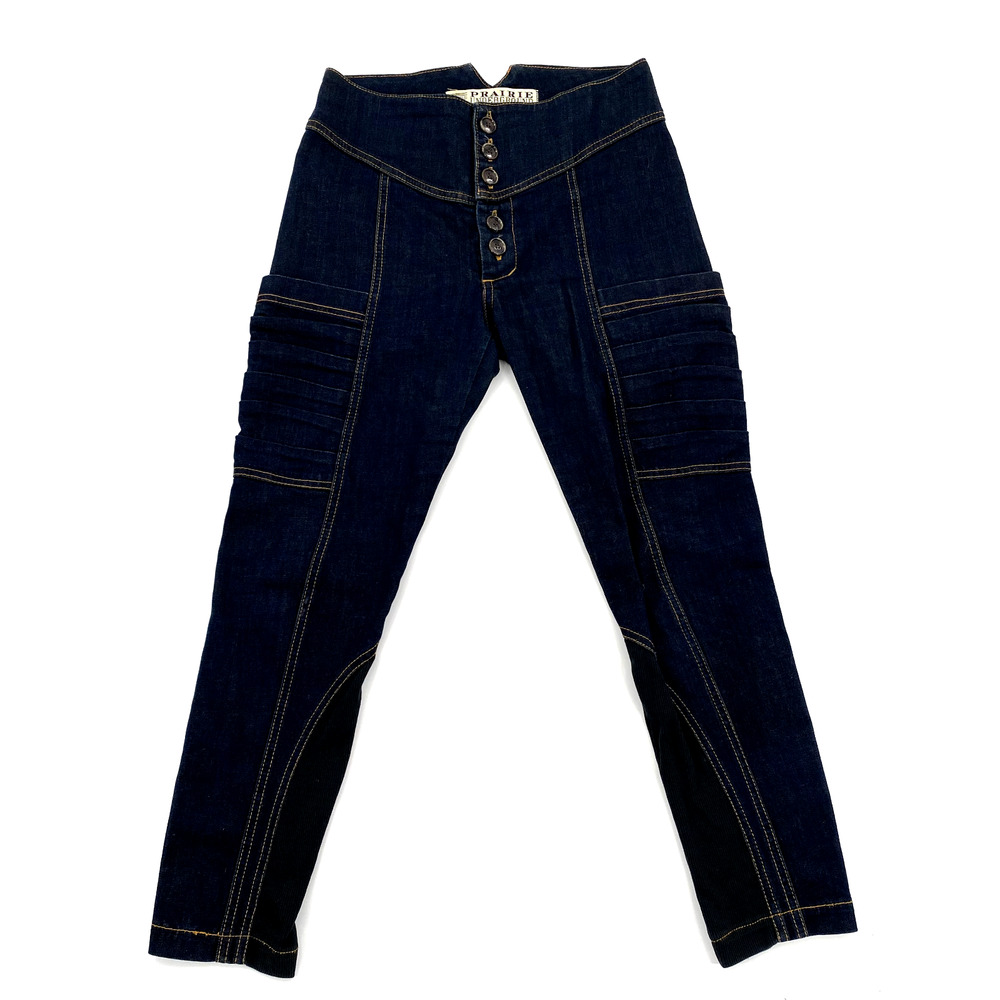 Prairie Underground Womens Jeans Girdle Button Fly Ribbed‎ Calf 25